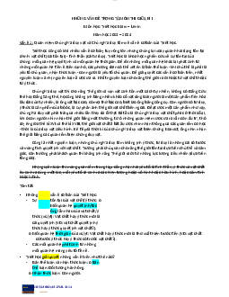 Trọng tâm thi giữa kỳ