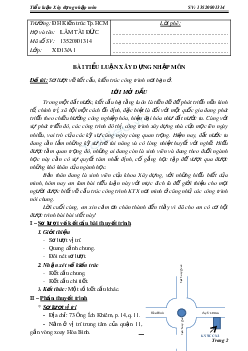 Tiểu luận "Sơ lược về kết cấu, kiến trúc công trình nơi bạn ở"