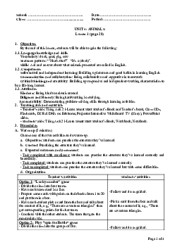 Unit 4: U4L1A| Giáo án Tiếng Anh 2 sách i-Learn Smart Start (Cả năm)