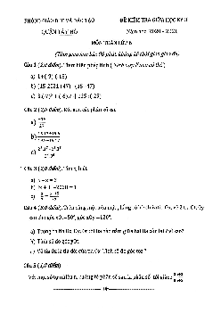 Đề thi giữa học kỳ 2 Toán 6 năm 2020 – 2021 phòng GD&ĐT Tây Hồ – Hà Nội