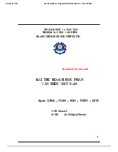 Bài thu hoạch môn Văn hiến Việt Nam| Trường Đại học Văn Hiến