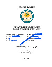 Tiểu luận TCDN - Phân tích lợi nhuận tại CTCP Tập đoàn Nhựa Đông Á
