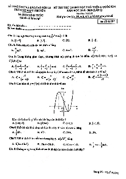 Đề thi thử THPT Quốc gia 2019 môn Toán lần 1 trường THPT chuyên Sơn La