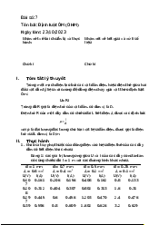 Thực hành vật lí đại cương Định Luật Ohm - Vật lý đại cương 1 | Trường Đại học Công nghệ, Đại học Quốc gia Hà Nội