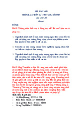 Bài Seminar môn Luật Dân sự -  Tố tụng dân sự | Trường Đại học Kinh doanh và Công nghệ Hà Nội