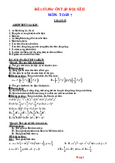 Đề Cương Ôn Tập HK2 Toán 7 Năm 2025-2026 Có Phân Dạng