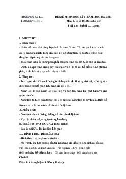 Giải đề thi học kì 1 môn Lịch sử 10 năm 2023 - 2024 sách Cánh diều đề 1