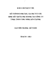 Báo cáo Kế Toán Doanh Thu, Chi Phí Và Xác Định Kết Quả Kinh Doanh Tại Công Ty - Quản trị học | Đại học Mở Thành phố Hồ Chí Minh
