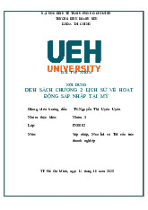 Bài tập nhóm nội dung dịch sách chương 2: Lịch sử về hoạt động sáp nhập tại Mỹ môn Sáp nhập, mua lại và tái cấu trúc doanh nghiệp  | Trường Đại học Kinh tế Thành phố Hồ Chí Minh