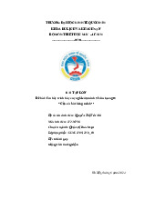 Tiểu luận môn Triết học Mac Lênin  - trường đại học kinh tế Quốc dân