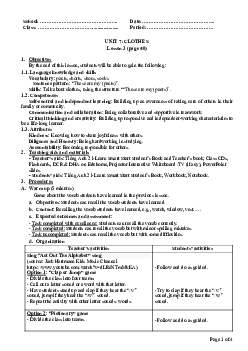 Unit 7: U7L3A | Giáo án Tiếng Anh 2 sách i-Learn Smart Start (Cả năm)