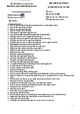 Đề thi môn Kinh tế vi mô | Trường Đại học Kinh Tế Quốc Dân