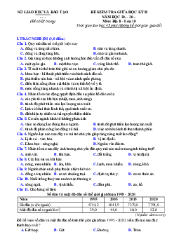 Bộ đề thi giữa học kì 2 môn Địa lí 10 năm 2023 - 2024 sách Kết nối tri thức với cuộc sống bộ 3