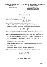Đề tuyển sinh lớp 10 chuyên môn Toán năm 2025 – 2026 sở GD&ĐT Ninh Thuận