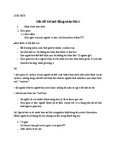 Hoạt Động Nhận Thức và Tư Duy | Môn Tâm lý học đại cương - Trường Đại học Luật Hà Nội
