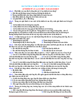 Bài tập trắc nghiệm môn vật lý 9 Bài 25 Sự nhiễm từ của sắt, thép- nam châm điện từ (có đáp án)