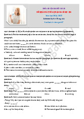 Đề khảo sát thi vào lớp 10 môn Tiếng Anh năm học 2024-2025 - Quận Ba Đình