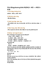 Cân bằng phương trình Al(OH)3 + HCl → AlCl3 + H2O