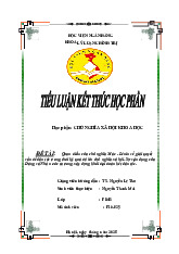 Tiểu luận Quan điểm của chủ nghĩa Mác Lênin về vấn đề dân tộc trong thời kỳ quá độ môn Chủ nghĩa xã hội khoa học | Học viện Ngân hàng