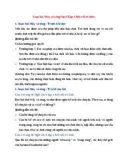 Soạn bài Mây và sóng | Ngữ Văn 6 Kết nối tri thức Tập 1