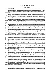 Quản trị thương hiệu 1 - Đề cương và phân tích quan điểm thương hiệu