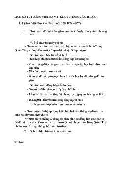 Lịch sử tư tưởng Việt Nam thời kì chống Bắc thuộc | Đại học Sư Phạm Hà Nội