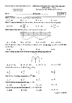 Đề cuối học kỳ 1 Toán 12 năm 2022 – 2023 sở GD&ĐT Kiên Giang