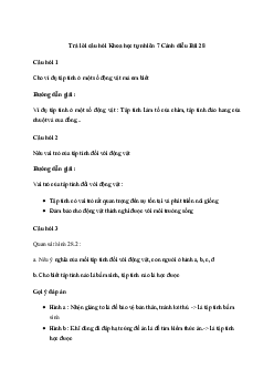 Giải Khoa học tự nhiên 7 Bài 28: Tập tính ở động vật | Cánh diều