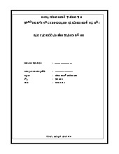 Báo cáo đồ án điện toán di động môn Công nghệ thông tin | Trường đại học Kinh Doanh và Công Nghệ Hà Nội