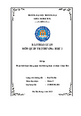 Phân tích hoạt động quản trị thương hiệu cá nhân Châu Bùi | Bài thảo luận quản trị thương hiệu
