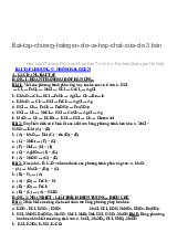 Bài tập chương halogen-clo và hợp chất của clo | Lí thuyết Hoá đại cương | Trường Đại học khoa học Tự nhiên