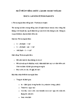 Ngữ pháp unit 6 lớp 8 Life on other planets i-Learn Smart World