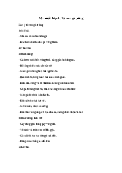 Tả con gà trống | Tập làm văn 4