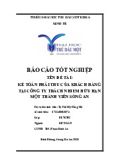 Báo cáo tốt nghiệp đề tài kế toán phải thu của khách hàng tại công ty TNHH