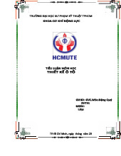 Tiểu Luận Cuối Kỳ: Đề Số 3 Tính Toán Nhíp | Môn Thiết kế ô tô - Đại học Sư phạm Kỹ thuật Thành phố Hồ Chí Minh