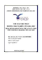 RỦI RO KHI SỬ DỤNG THẺ ATM CỦA SINH VIÊN NĂM NHẤT Ở ĐẠI HỌC THỦ DẦU MỘT