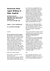 Exercises from Legal Writing in Plain English  - English | Đại học Văn Lang