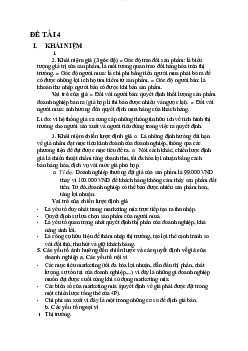 Các yếu tố ảnh hưởng đến chiến lược và các quyết định về giá của doanh nghiệp