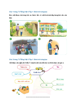 Tiếng Việt 3 trang 72 Ôn tập giữa học kì 1 - Tiết 4 | Chân trời sáng tạo