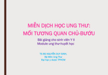 Miễn dịch học ung thư: Mối tương quan chủ-bướu - Đại học Y dược Thành phố Hồ Chí Minh