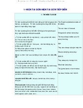 Tài liệu Tóm tắt thì Hiện tại đơn và Hiện tại tiếp diễn | Tài liệu ôn thi THPT Quốc gia môn Tiếng anh