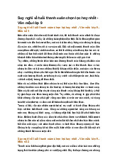 Suy nghĩ về tuổi thanh xuân chọn lọc hay nhất - Văn mẫu lớp 9