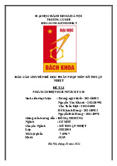 Báo cáo chuyên đề Nhà máy điện hơi nước ET 830 môn Kỹ thuật nhiệt | Trường Đại học Bách Khoa Hà Nội