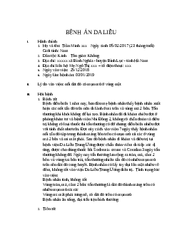 Bệnh án Da liễu: viêm da tiếp xúc dị ứng | PDF