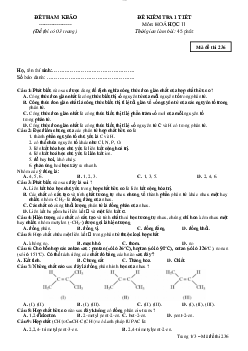 Kiểm tra chương đại cương hữu cơ