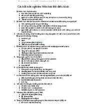 Tổng hợp trắc nghiệm hệ điều hành I Trường đại học Xây Dựng