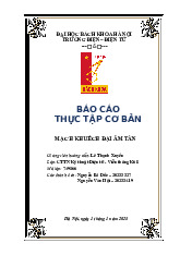 Báo cáo Thực tập Cơ bản Mạch Khuếch đại Âm Tần | Thực tập cơ bản | Trường Đại học Bách khoa Hà Nội