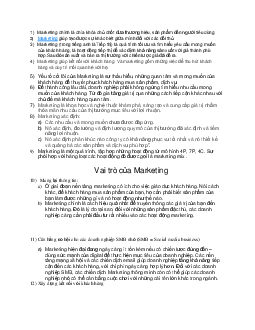 Marketing là chìa khóa chủ chốt | Tài liệu môn Marketing | Trường Cao đẳng thực hành FPT