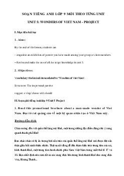 Đề kiểm tra 15 phút Tiếng Anh 9 Unit 5 Wonders of Vietnam