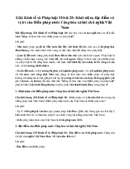 Giải Kinh tế và Pháp luật 10 bài 20 CTST